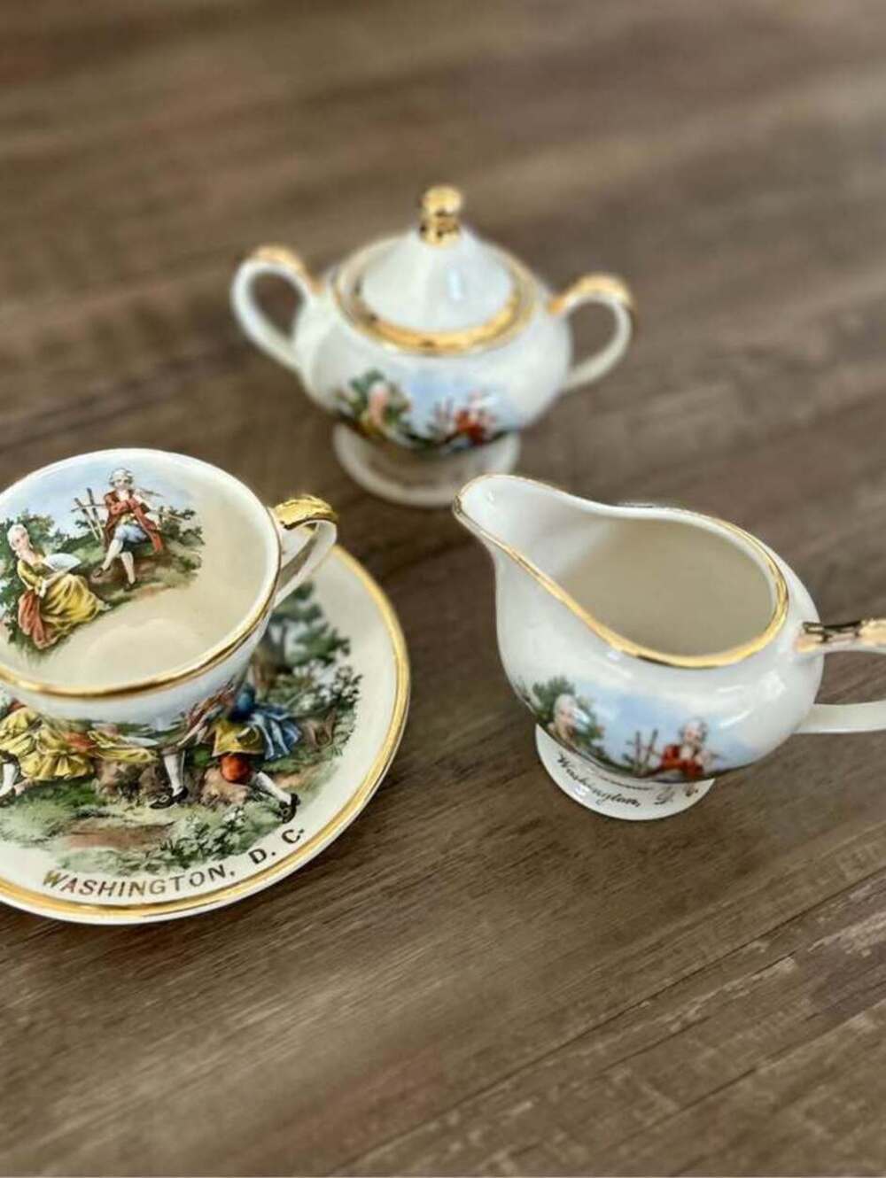 Vintage Washington D.C. Sesqui Centennial Miniature Tea Set